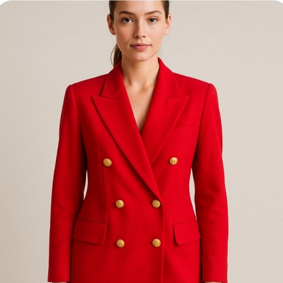 Aquascutum London Jackets & Blazers - Aquascutum| Vintage Red Double Breasted Blazer